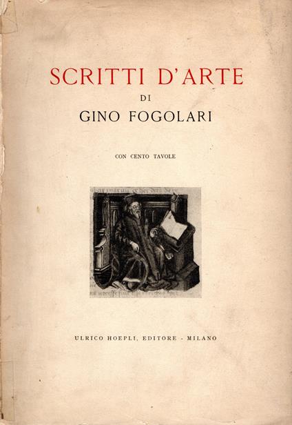 Scritti d'Arte - Gino Fogolari - copertina