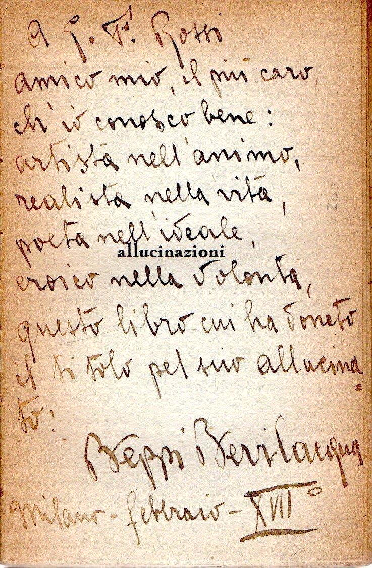 Rarissimo e Autografato! Allucinazioni