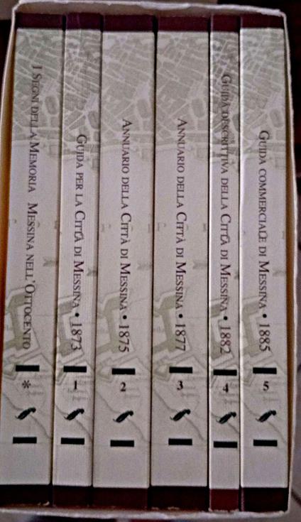 Guide e annuari di Messina nell'Ottocento cofanetto 6 volumi - copertina