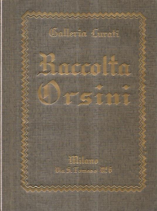 Catalogo della vendita all'asta della raccolta Orsini - copertina