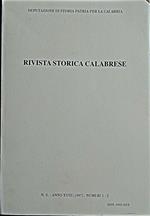 Rivista storica calabrese Anno XVIII (1997), numeri 1-2