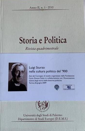 Storia e Politica. Rivista Quadrimestrale - Serie Anno II, n. 1 - 2010 Luigi Sturzo nella cultura politica del '900 - copertina