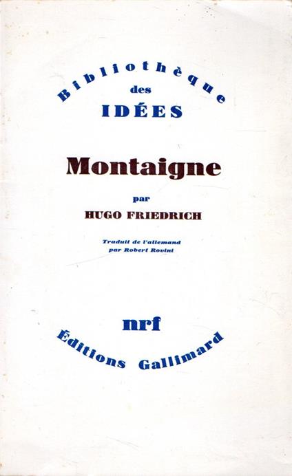 Montaigne - Hugo Friedrich - copertina