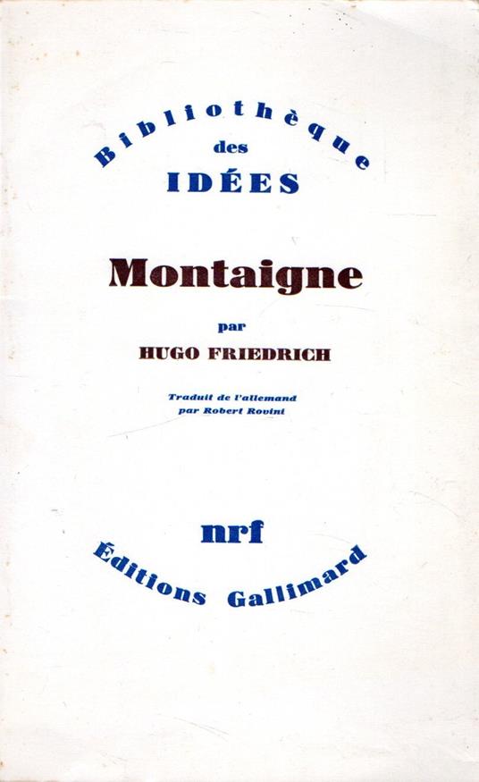 Montaigne - Hugo Friedrich - copertina