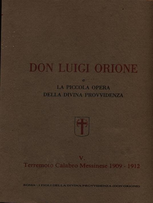 Don Luigi Orione e la piccola opera della divina provvidenza, Vol. V - copertina