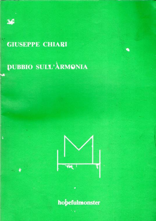 Dubbio sull'armonia - Giuseppe Chiari - copertina