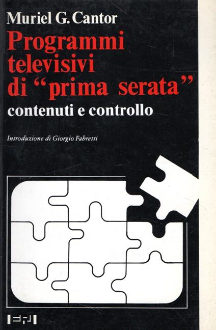 Programmi Televisivi di "Prima Serata" Contenuti e Controllo - copertina