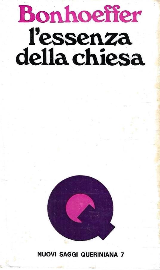 L' essenza della Chiesa - Dietrich Bonhoeffer - copertina