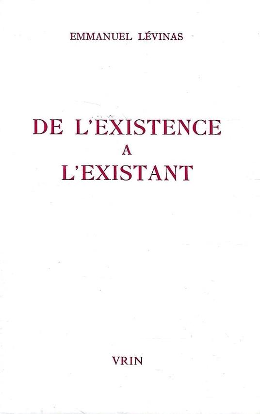 De L'existence a L'existant - copertina