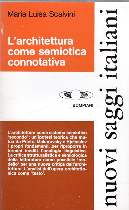 L' architettura come semiotica connotativa - copertina