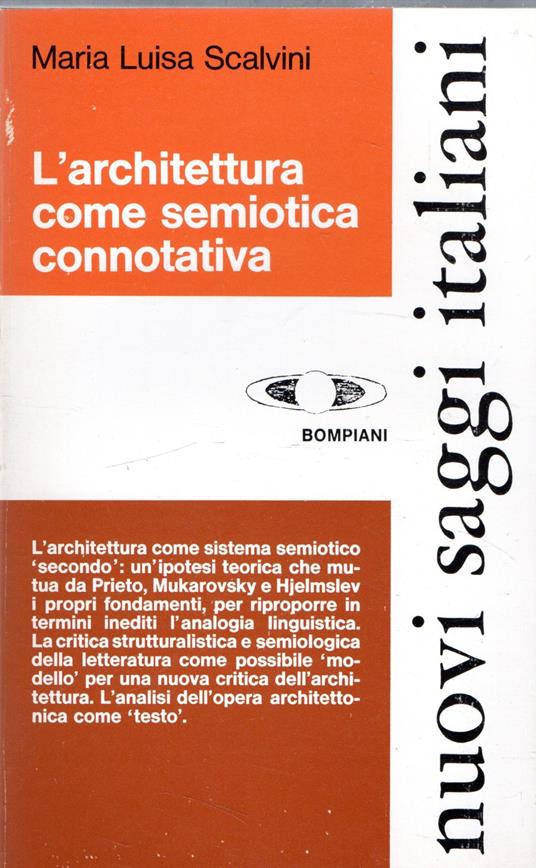 L' architettura come semiotica connotativa - copertina