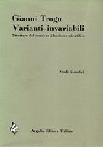Varianti - invariabili : Strutture del pensiero filosofico e scientifico