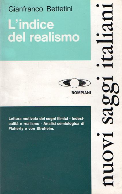L' indice del realismo - Gianfranco Bettetini - copertina