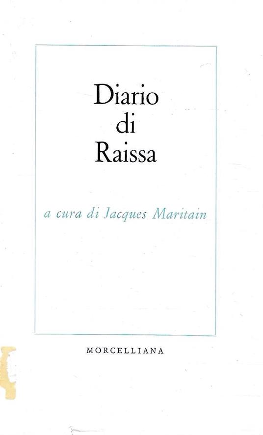 Diario di Raissa - Jacques Maritain - copertina