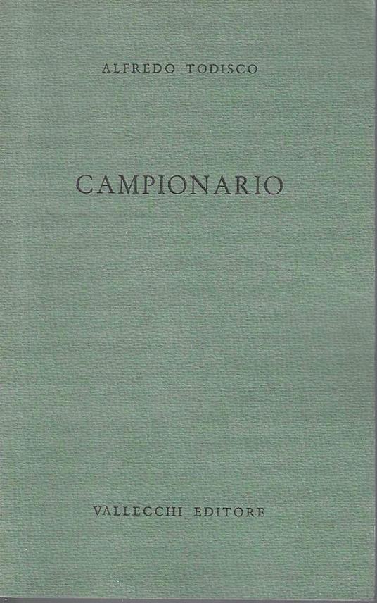 Campionario - Alfredo Todisco - copertina