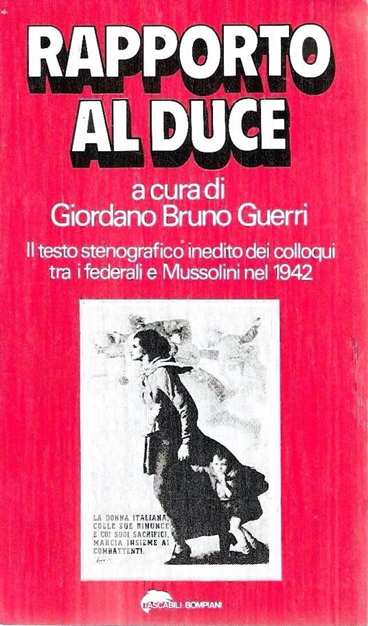 Rapporto al duce - Giordano Bruno Guerri - copertina
