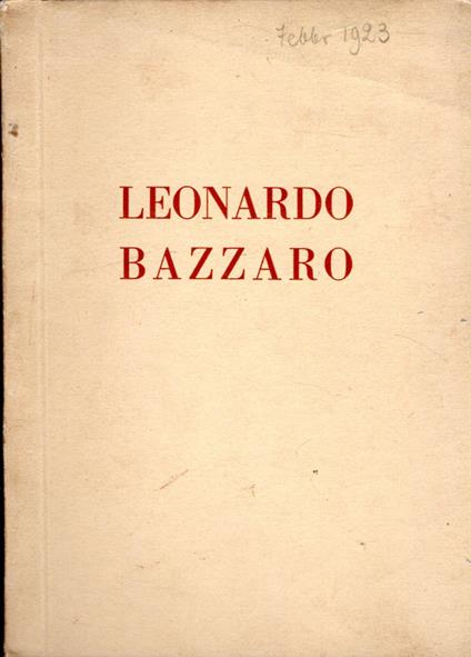 Leonardo Bazzarro - Pesaro Galleria - copertina