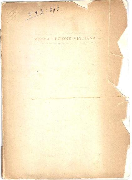 Nuova Lezione Vinciana. In difesa di Edmondo Solmi (1874-1912) - Luca Beltrami - copertina