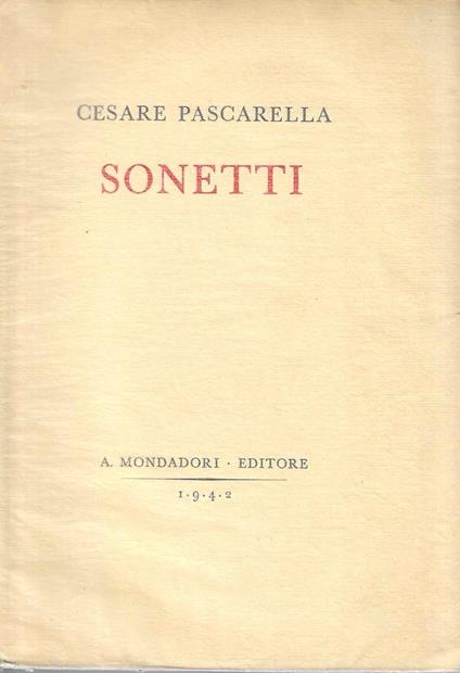 Sonetti - Cesare Pascarella - copertina