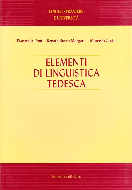 Elementi di linguistica tedesca - copertina