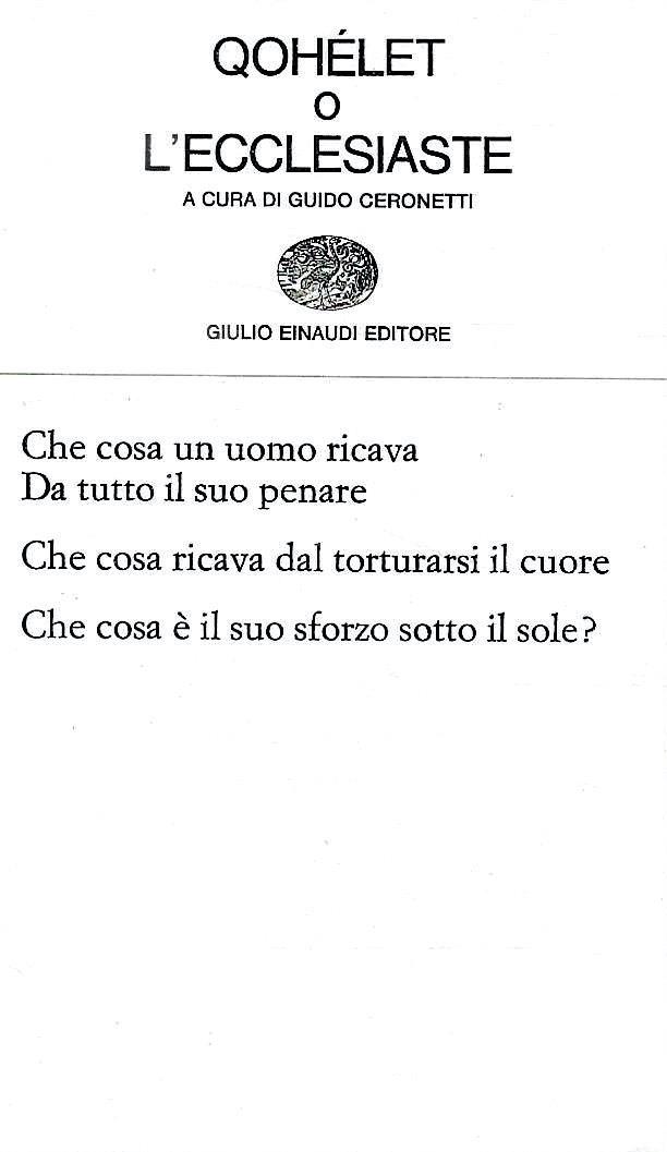 Qohélet o L'Ecclesiaste
