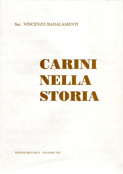 Carini nella storia - copertina