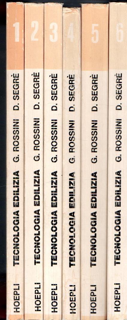 Tecnologia edilizia (6 volumi) - Giuliano Rossini - copertina