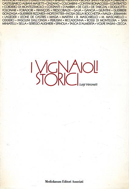 I vignaioli storici - Luigi Veronelli - copertina