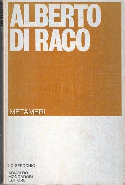 Prima Edizione ! Metàmeri - Alberto Di Raco - copertina