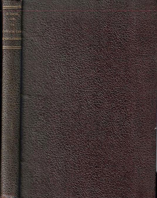La "Common Law" d'Angleterre - Marc Ancel - copertina