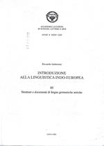 Introduzione alla linguistica indo-europea, III : Strutture e documenti di lingue germaniche antiche