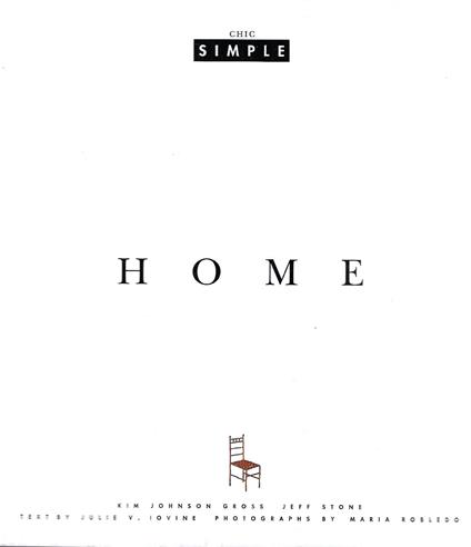 Home. Chic Simple - copertina
