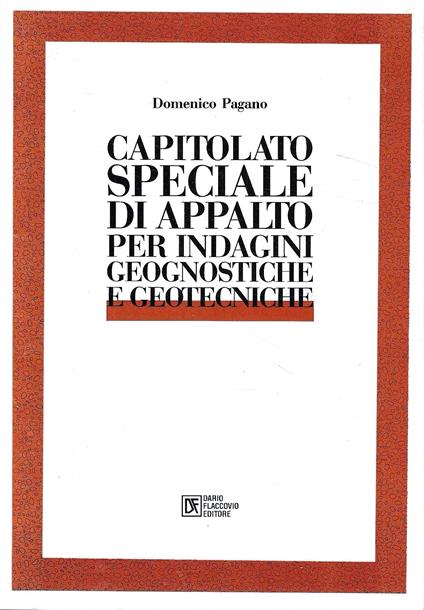 Capitolato speciale di appalto per indagini geognostiche e geotecniche - copertina
