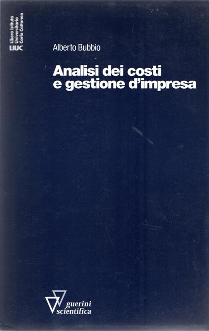 Analisi dei costi e gestione d'impresa - copertina