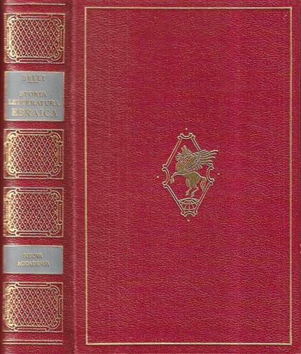 Storia della letteratura ebraica biblica e postbiblica - Antonio Belli - copertina