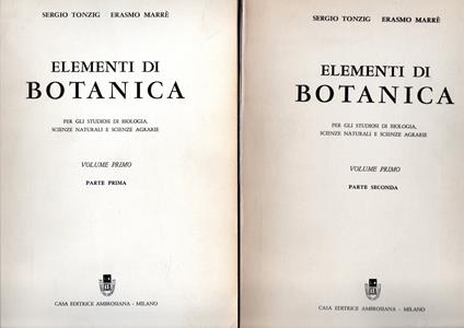 Elementi di Botanica (2 vol.) - Sergio Tonzig - copertina