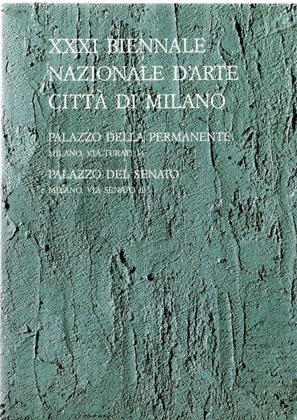 XXXI Biennale Nazionale D'Arte Città Di Milano - copertina