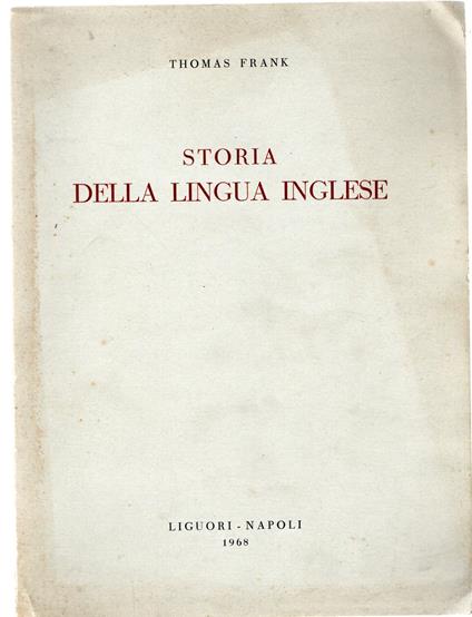 Storia Della Lingua Inglese - copertina