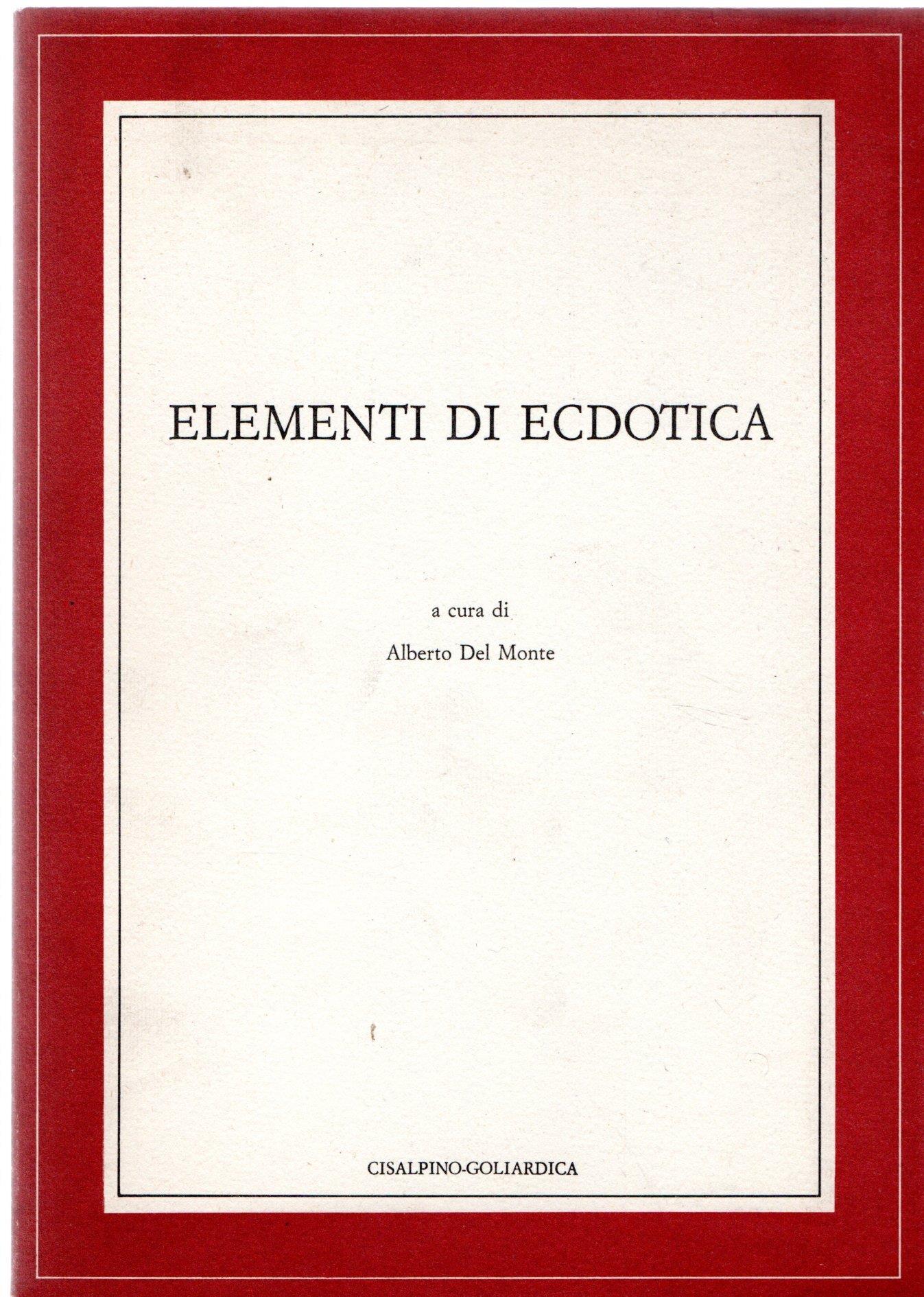 Elementi di ecdotica