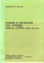 Forme e tecniche del potere nella città (secoli XIV-XVII)