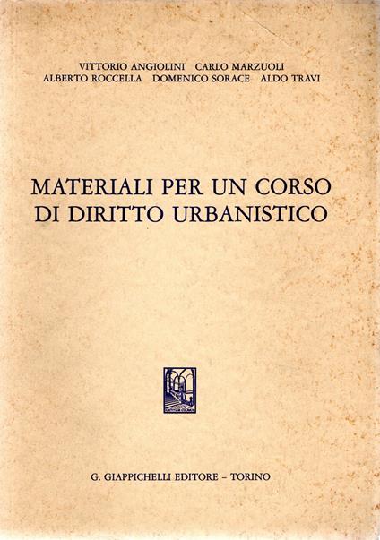 Materiali per un corso di diritto urbanistico - copertina