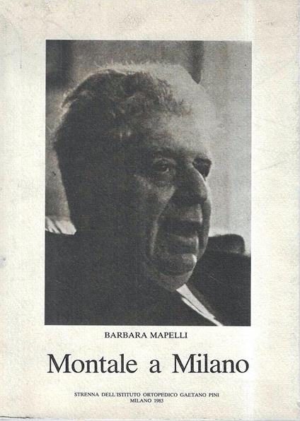 Montale a MIlano - Barbara Mapelli - copertina