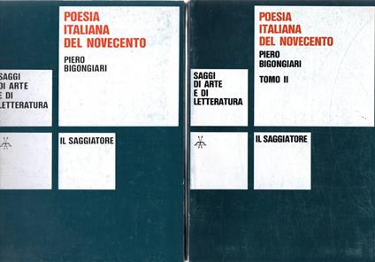 Poesia italiana del Novecento (2 vol.) - Piero Bigongiari - copertina