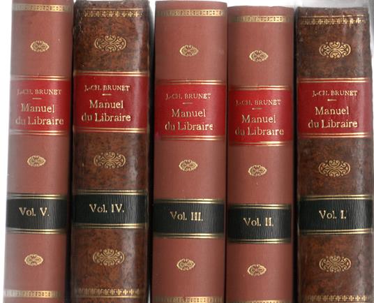 Manuel du libraire et de l'amateur de livres 5 tomi - copertina