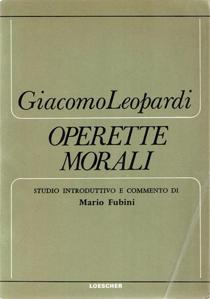 Operette morali - copertina