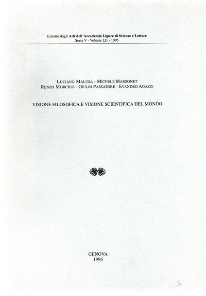 Visione filosofica e cisione scientifica del mondo - copertina