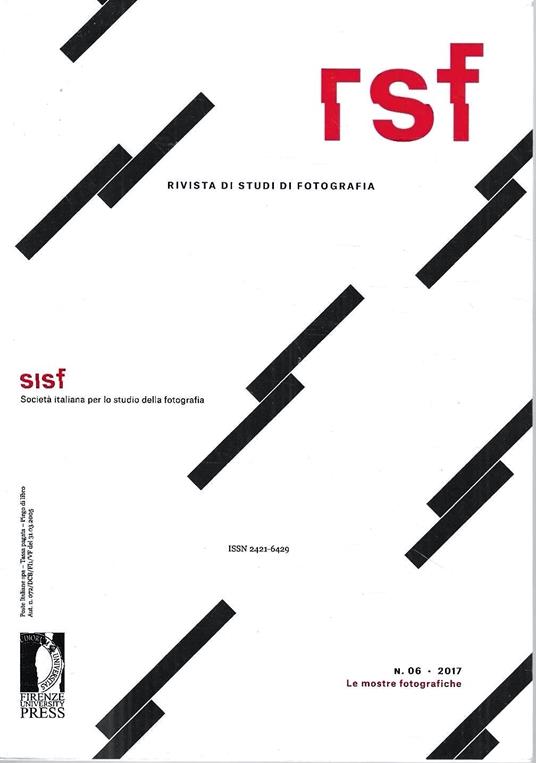 Le mostre fotografiche. RSF Rivista di Studi di Fotografia, n.06/2017 - copertina