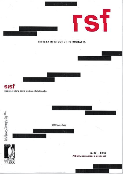 Album, narrazioni e processi - RSF Rivista di Studi di Fotografia, n.07/2018 - copertina