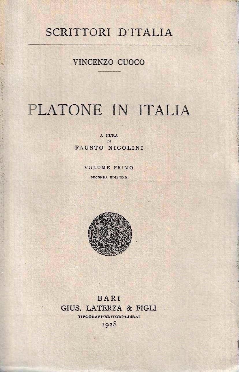 Platone in Italia (Vol. I)