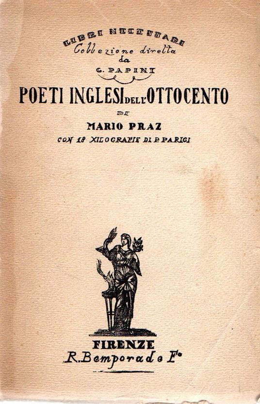 Poeti inglesi dell'Ottocento con 18 xilografie di Parigi - Mario Praz - copertina